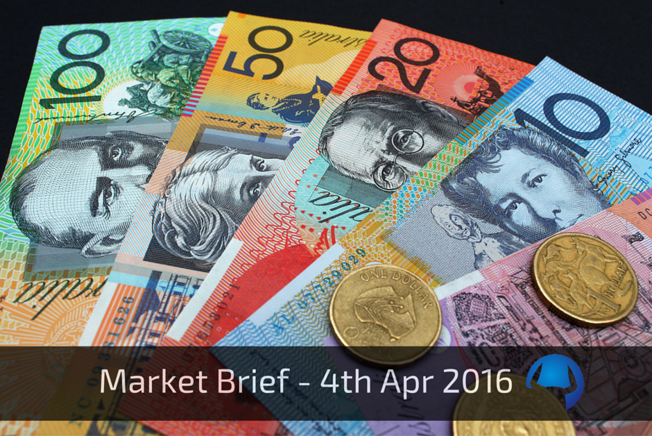 Read more about the article Market Brief – Monday 4th Apr 2016