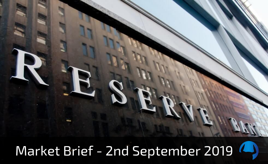 Read more about the article Market Brief – Monday 2nd September 2019