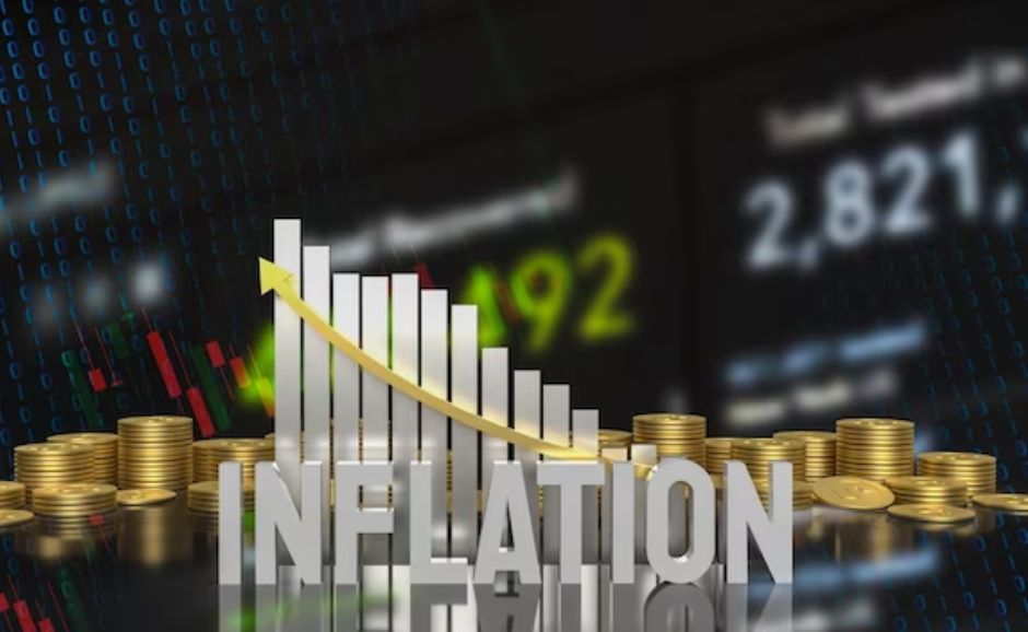 inflation graph with black background