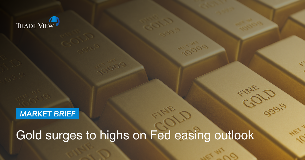 Read more about the article Gold surges to highs on Fed easing outlook